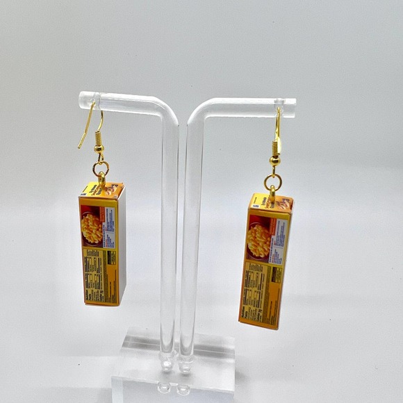 Velveeta Earrings - Football Rotel Cheese Box Earrings - Mini Brands Earrings - Picture 4 of 7